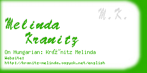 melinda kranitz business card